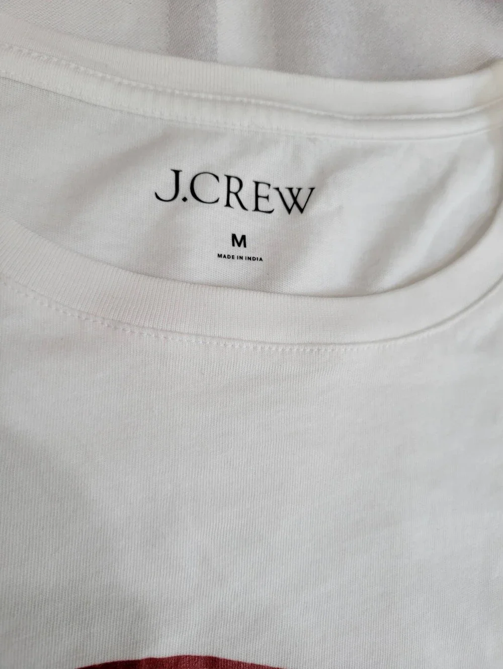 J Crew Broken-in-jersey sardine graphic T-shirt with beads
